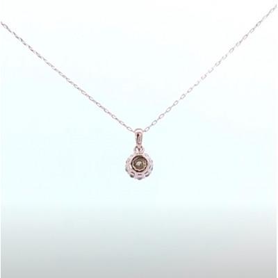 ふるさと納税 松山市 K18ピンクゴールド 0.1/0.08ct ダイヤモンド ペンダントネックレス 花タイプ |  | 01
