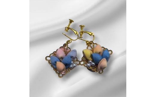 イヤリング ハンドメイド つまみ細工｜ アクセサリー 伝統工芸 千曲市 長野県産 信州