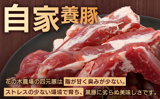 花の木農場 鹿児島県産 豚スペアリブ 約1kg（500g×2パック）HK-17｜ 豚肉 精肉 冷凍 国産 お肉 スペアリブ BBQ 煮込み 農福連携 鹿児島県 南大隅町 第2花の木ファーム