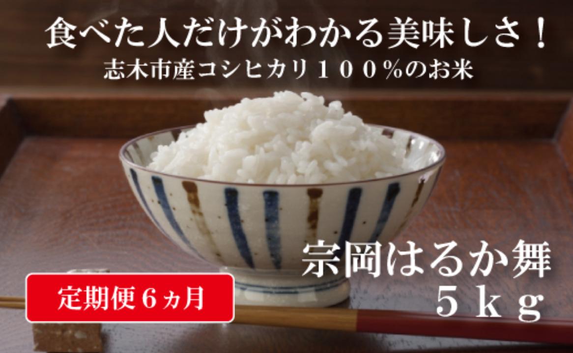 
志木市産コシヒカリ「宗岡はるか舞」定期便5kg×6回
