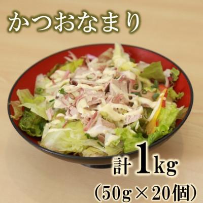 ふるさと納税 御前崎市 冷蔵無塩 カツオなまり1kg(50g × 20p)