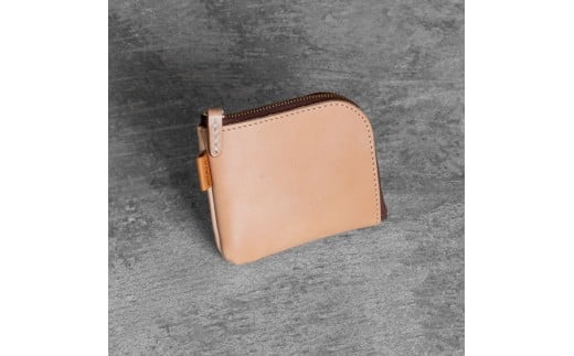 栃木レザー使用｜やわらか本革Lジップミニ財布｜Lzip wallet small 02｜タン｜minca（全7色）