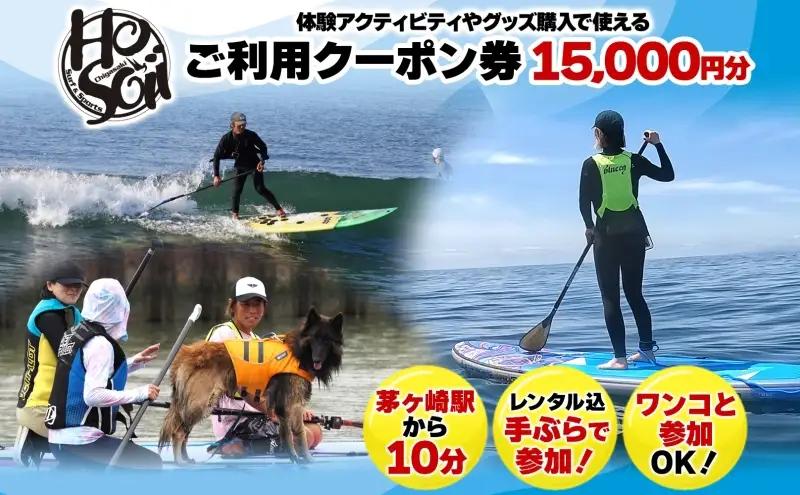 クーポン券 HosoiiSurf&Sports サーフィン クーポン券【15,000円分】