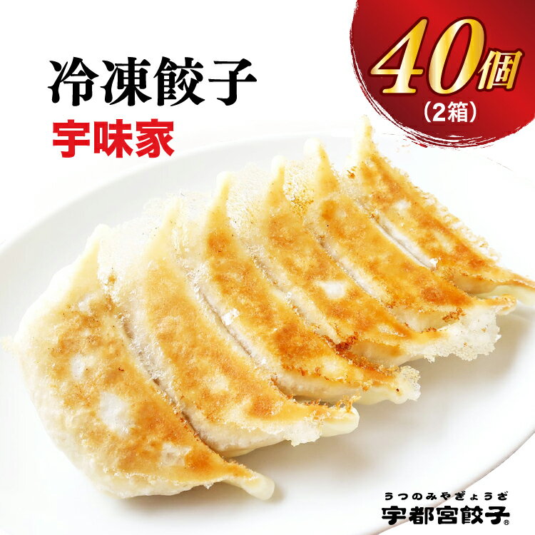 【ふるさと納税】【宇味家】餃子 20個入り×2箱【ぎょうざ ギョウザ ギョーザ 冷凍食品 冷凍餃子 惣菜 夜ご飯 おかず おつまみ 手軽 時短 お取り寄せ グルメ 送料無料 栃木県 宇都宮市】※配送不可地域：離島