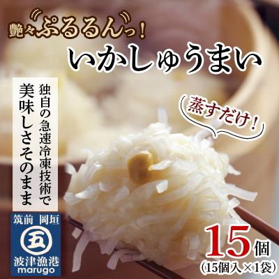 ふるさと納税 岡垣町 いかしゅうまい(15個)ツヤツヤぷるるんっ。(岡垣町)