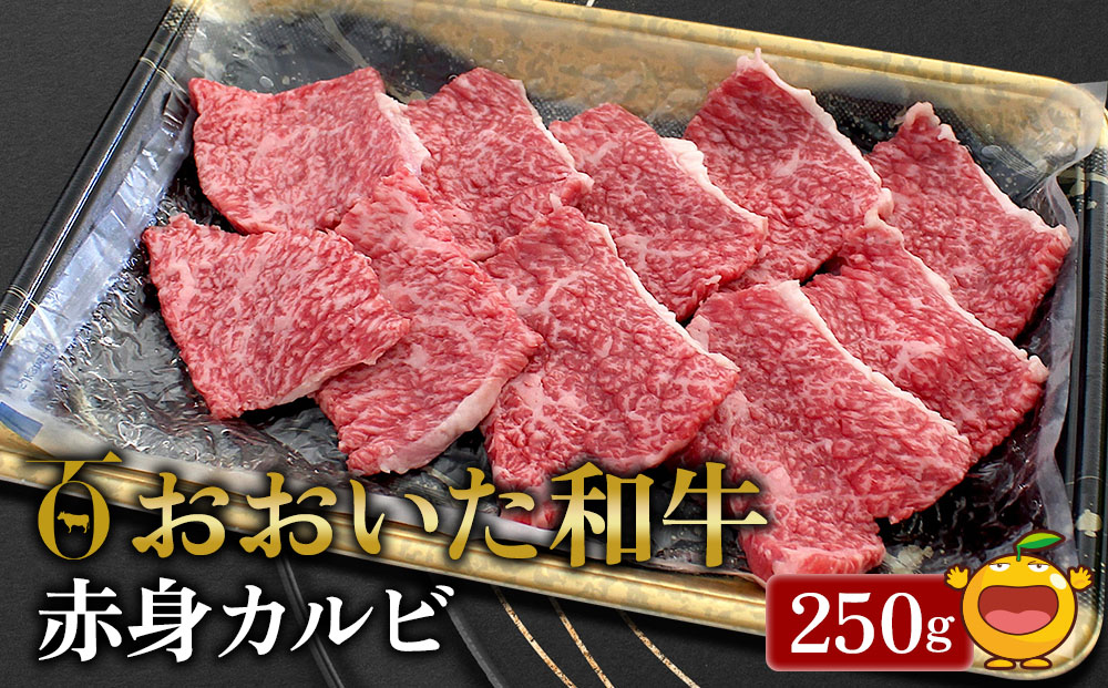 おおいた和牛 赤身カルビ 250g 牛肉 和牛 ブランド牛 黒毛和牛 赤身肉 焼き肉 焼肉 バーベキュー 大分県産 九州産 津久見市 熨斗対応【tsu0018034】