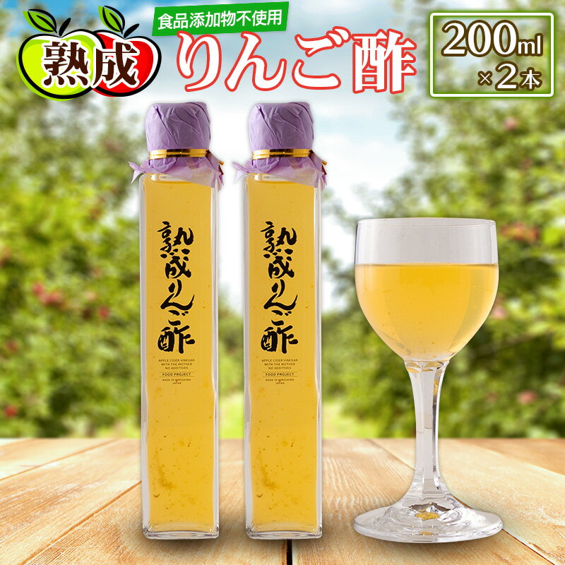【ふるさと納税】熟成りんご酢200ml×2本セット