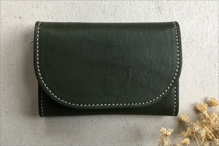 栃木レザー カードケース 牛革カード入れ ｸﾞﾘｰﾝ