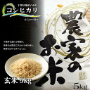 【ふるさと納税】玄米 こしひかり EM菌で作った旨味たっぷりのお米・コシヒカリ・玄米5kg