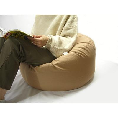 ふるさと納税 泉大津市 日本製　癒しのビーズクッション　クイーン　直径70cm　ベージュカバー付き |  | 01