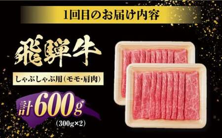【3回定期便】 飛騨牛 モモ・肩肉 毎月600g しゃぶしゃぶ 焼肉 すき焼き / 牛肉 飛騨牛 和牛 / 白川町 / 浅井商店[AWBJ008]