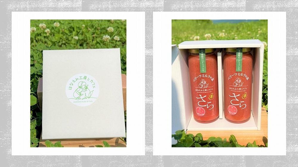 【年内発送可！(12月23日決済完了分まで）】＜由布市産ベリーツを使用＞手作り いちごミルクの素「さら」 200g×2本【はなえみ工房】