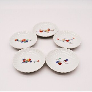 有田焼 赤絵花型小皿 5柄 セット【深海三龍堂】和食器 豆皿 うつわ 和皿 醤油皿 薬味皿 小さい かわいい 手のひらサイズ 伝統工芸 ay111_イメージ2