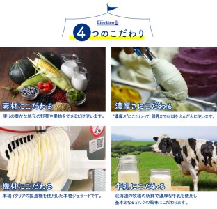 410004 LicoLicoの北海道素材を使った自家製ジェラート・ななつぼしミルク＆ミルク(業務用/1,000ml×2)  
