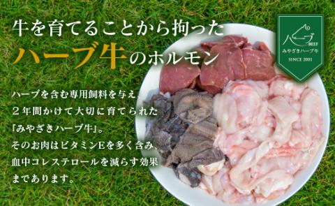 ＜宮崎ハーブ牛＞ミックスホルモン（200g×5P）※90日以内出荷【C201】