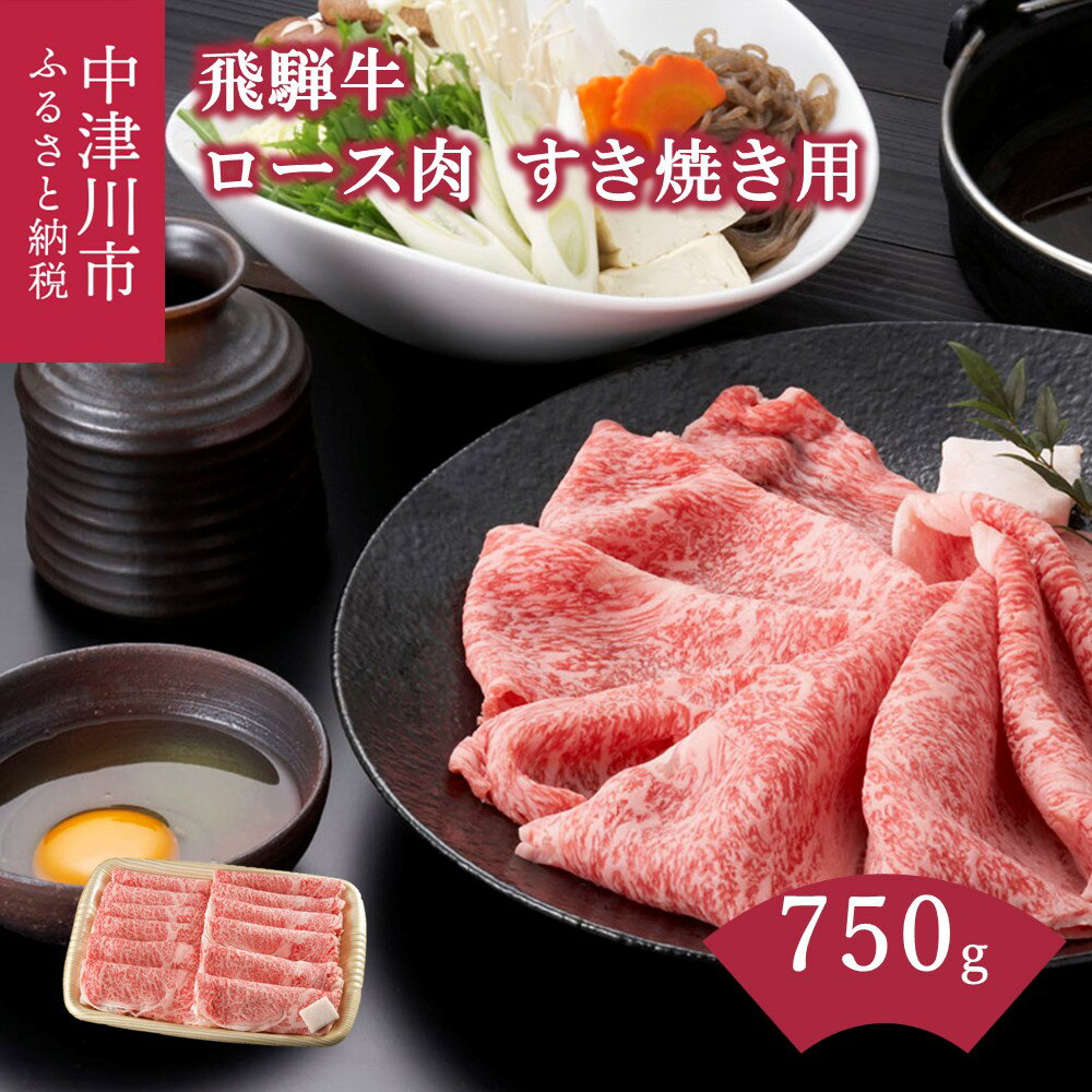 【ふるさと納税】牛肉 飛騨牛 ロース肉 すき焼き用 750g 牛 肉 ロース すきやき 赤身 飛騨【上見屋】牛肉 和牛 国産 誕生日 記念日 お祝い 人気 お取り寄せ グルメ 冷凍 送料無料 岐阜県 中津川市 F4N-1742
