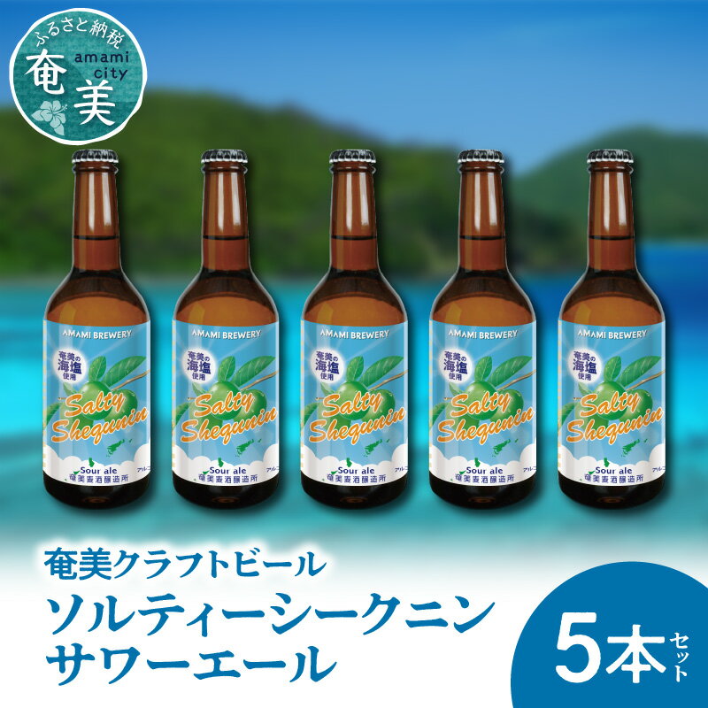 【ふるさと納税】【父の日特集】 クラフトビール 塩 ソルティ シークニン 330ml 5本 家飲み ビール 地ビール 瓶ビール 鹿児島 奄美大島 送料無料