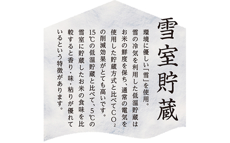 令和7年産 雪室貯蔵 魚沼産コシヒカリ無洗米5kg(2.5kg×2) お米 