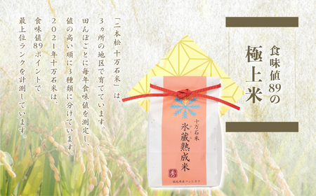  氷蔵熟成米  -ひくらじゅくせいまい-  秀2kg 福島県二本松十万石米 精米【Y&Tカンパニー】
