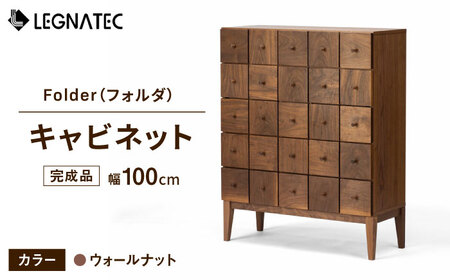 【安心の開梱・設置付】Folder（フォルダ）100キャビネット ウォールナット / 佐賀県 / レグナテック株式会社 [41AACK021]