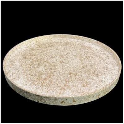 ふるさと納税 高野町 木製 丸トレイ　乱糸 (マット仕上げ)　純白 |  | 03