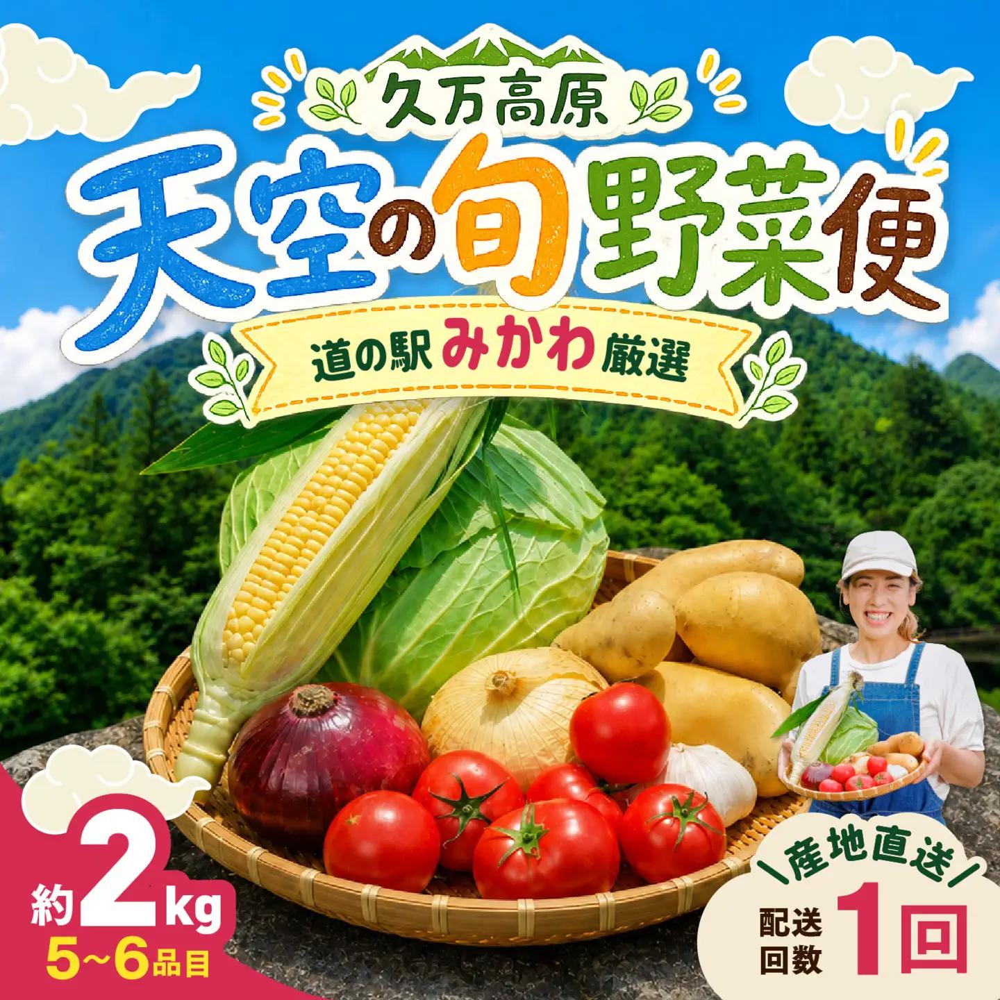 久万高原 天空の旬野菜便【道の駅みかわ厳選】 | 野菜詰め合わせ 5～6品目 新鮮野菜 定期便 愛媛県産 産地直送