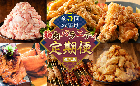 【 全5回 】 鶏肉 バラエティ 定期便 K000-T2508 肉 鶏モモ もも肉 うす塩 味付き 国産 ローストチキン 手羽先 照り煮 惣菜 チキンバー 唐揚げ 骨付き 骨なし 焼き鳥 焼鳥 やきとり 串 醤油 たれ 塩タレ ねぎま 調理済 小分け グルメ 限定 定期 冷凍 セット コラボ おかず おつまみ おいしい ふるさと納税 鹿児島 おすすめ ランキング プレゼント ギフト