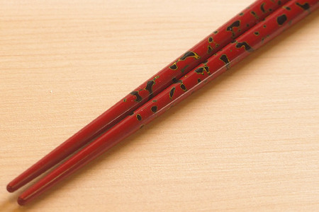 津軽塗 唐塗箸 [唐塗 赤 / 中箸]