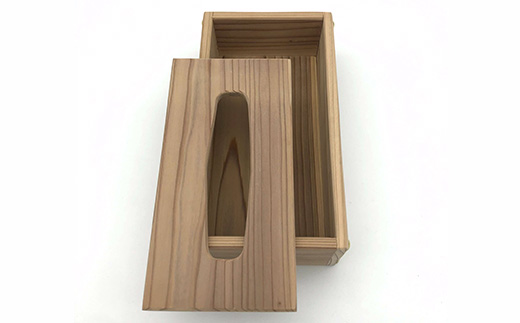 ティッシュケース（那賀町産杉）KT-9-1