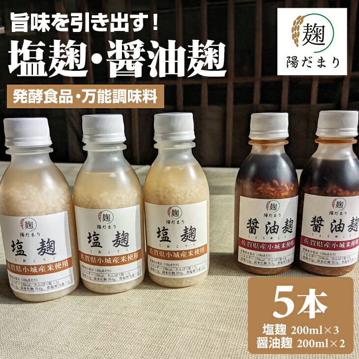 【ふるさと納税】旨味を引き出す 塩麹 3本・醤油麹 2本セット 発酵食品 【B115-023】