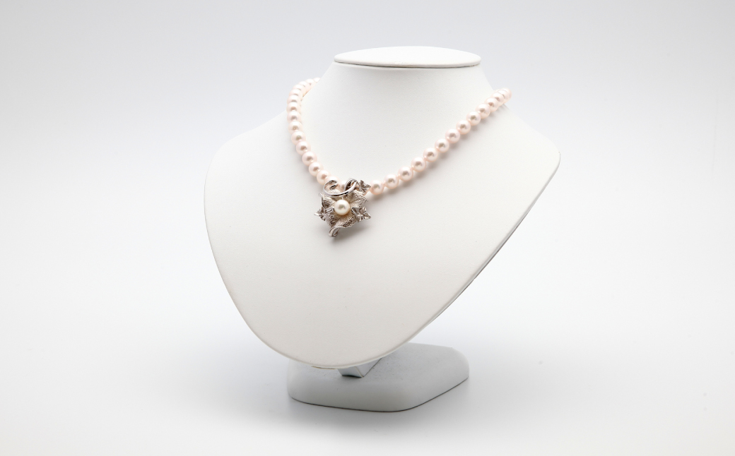 あこや真珠 (8−8.5mm珠) トップ付きネックレス & ピアスセット トップブローチ兼用 ／ ジュエリー アクセサリー パール 長崎県 長崎市 園田真珠