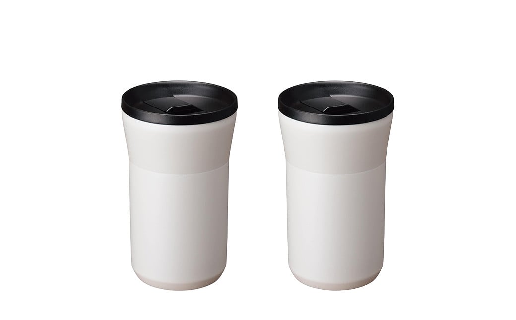 
            【京セラ】蓋付きタンブラー 350ml ＜クリームホワイト＞ ペアセット （2個） CERAMUG タンブラー 真空容器 保冷 保温 真空断熱 セラミック トラベルカップ KYOCERA BS-626-1
          