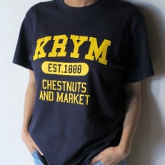 北海道栗山町「Chestnuts&Market」オリジナルTシャツ(ネイビー)Lサイズ
