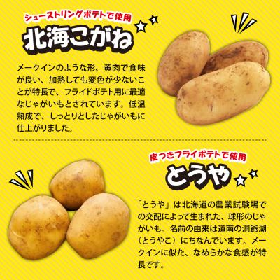 ふるさと納税 芽室町 【隔月3回定期便】シューストリングポテトと皮付きフライポテト 各2袋セット me003-061-k3 |  | 02