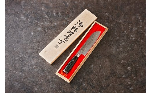 H30-37 濃州正宗作 ダマスカス三徳包丁 シェフタイプ