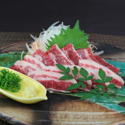 ふるさと納税 菊池市 【毎月定期便】霜降り馬刺しスライス200g(菊池市)全3回