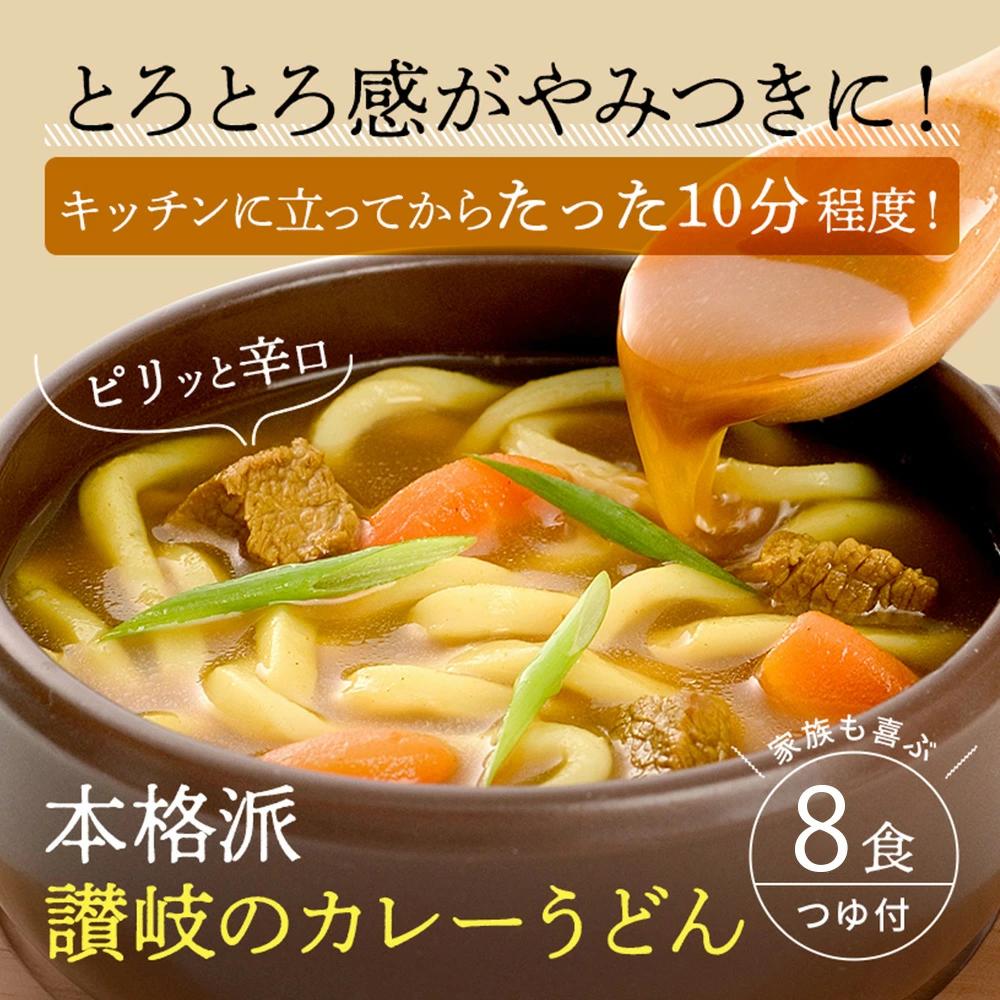 M104-0016_【ふるさと納税】【ゆうパケット】讃岐のカレーうどん 8食セット