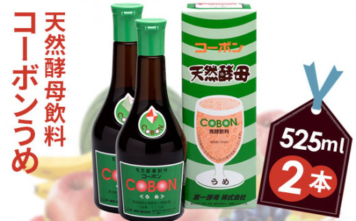 
No.200428-01 天然酵母飲料「コーボンうめ」（525ml×2本）
