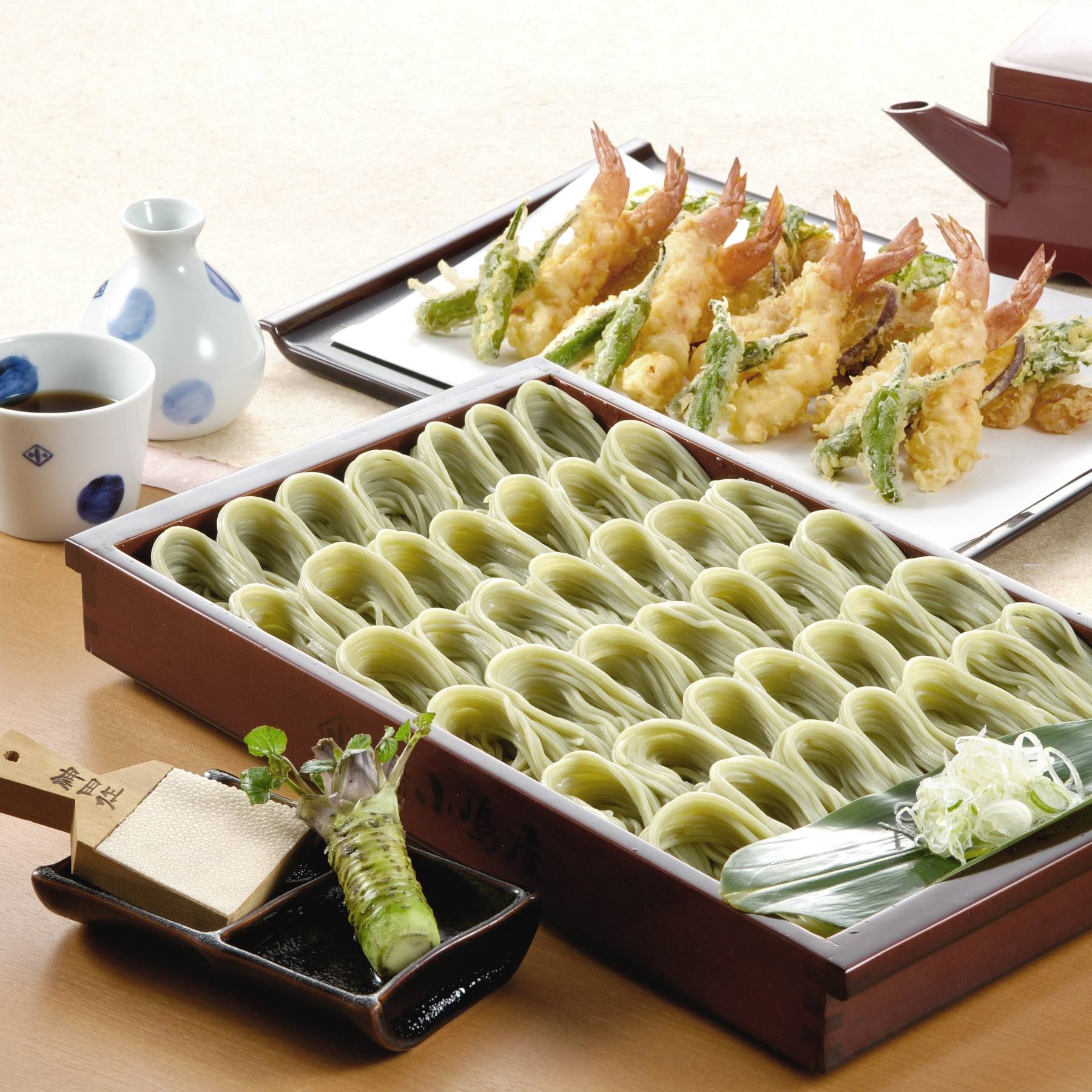 ＜長岡小嶋屋＞越の海藻挽きなまそば詰合せ（麺つゆ・薬味付）4人前 [NSB-4]