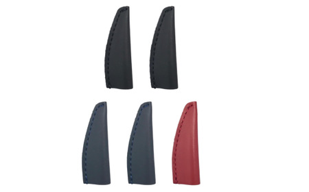 本革ペンキャップ５本セット（黒2本、紺2本、赤1本）| 文房具 ペンキャップ