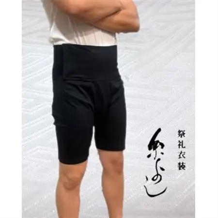 【糸よし】腹当兼用ズボン型半股引 (黒)Mサイズ【1696753】
