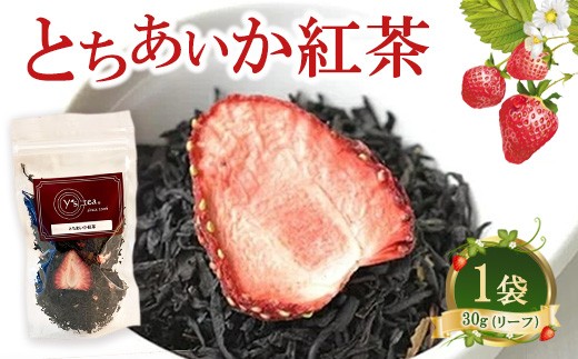 とちあいか 紅茶（リーフ）30g×1袋 | 紅茶 茶葉 フルーツティー Tea いちご 苺 イチゴ プチギフト 栃木県 宇都宮市