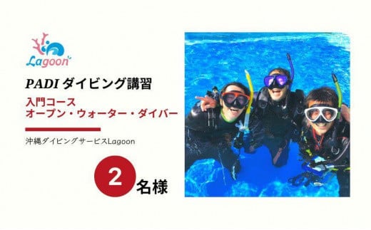 
            チケット PADIダイビング講習 ｜ 入門OWDコース（2日間eラーニング）2名【恩納村ラグーン】
          