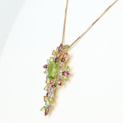 ふるさと納税 山梨市 K18ペリドット マルチカラーペンダント |  | 02