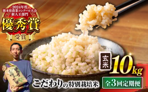 【先行予約】 【令和7年度】 【全3回定期便】 くまさんの輝き 玄米 10kg 計30kg（2025年10月下旬ごろ順次発送）【坂本農園】 [AYCC034]