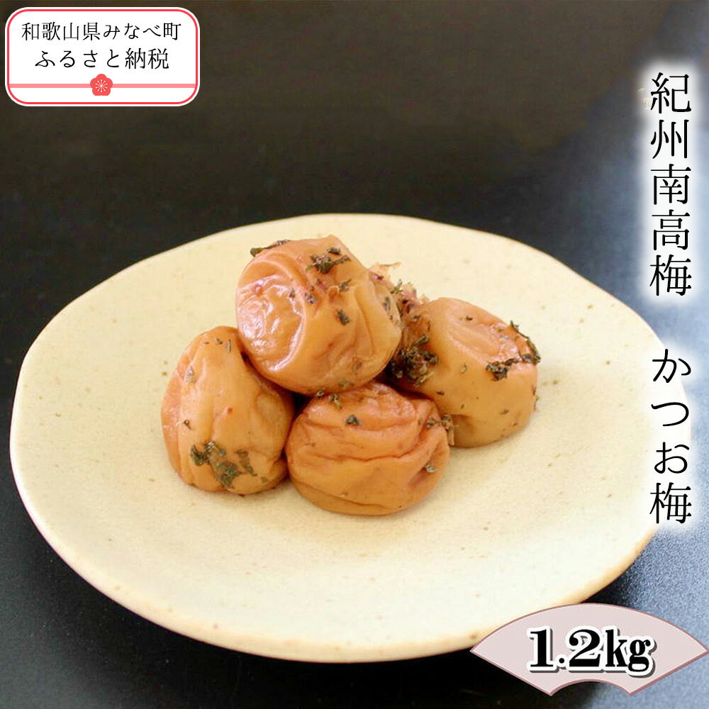 【ふるさと納税】紀州南高梅　かつお梅 | 《日本一の梅の産地》 紀州 和歌山 みなべ町 梅干し 梅干 うめ ウメ 塩分 10% 大容量 1.2kg