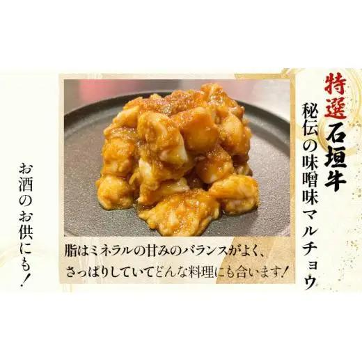 牛スジ500g、味噌味マルチョウ300ｇのセット 　 IM-26