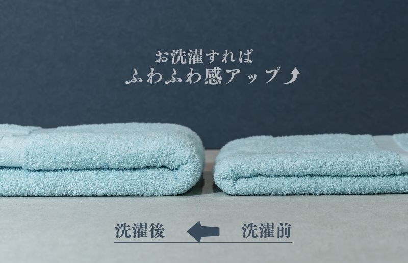 カラーバスタオル 4枚 （アクア）【泉州タオル 国産 吸水 普段使い シンプル 日用品 家族 ファミリー】