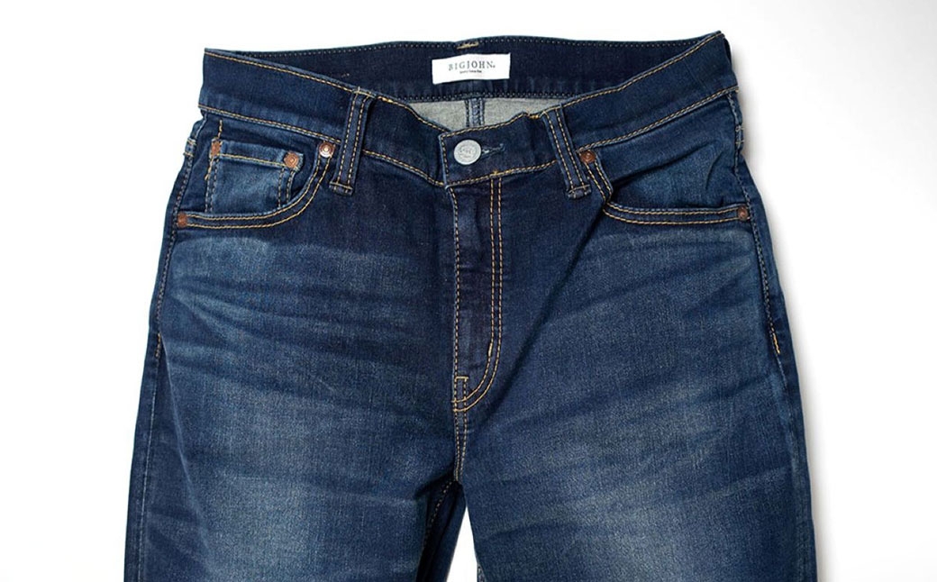 メンズストレッチジーンズ（色：ナチュラル加工のブルー