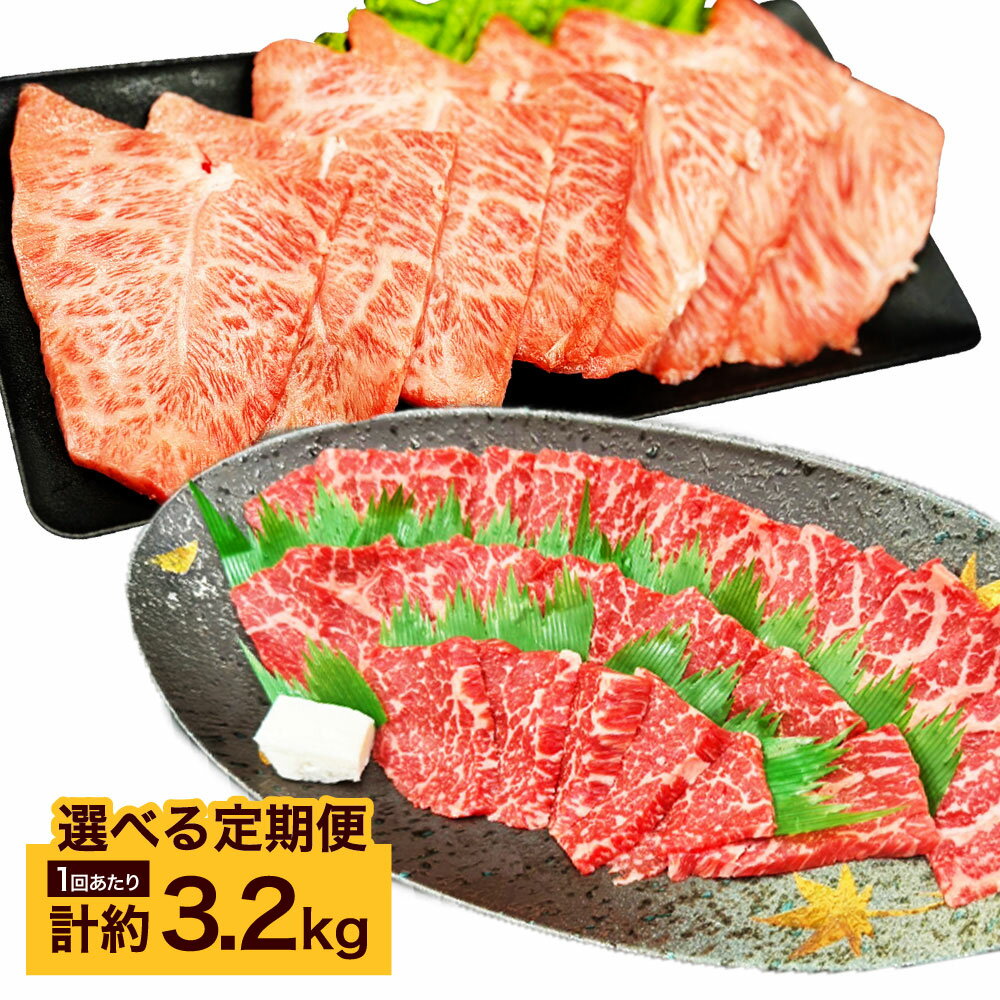 【ふるさと納税】＜選べる定期便＞【赤身VSミスジ食べ比べ！】おおいた和牛 赤身焼肉・ミスジ焼肉 セット 1回あたり計約3.2kg（約400g×8） 各4パック 1ヶ月毎 2回 3回 6回 和牛 牛肉 お肉 モモ ウデ みすじ 希少部位 焼き肉 冷凍 大分県産 国産 大分県 竹田市 送料無料